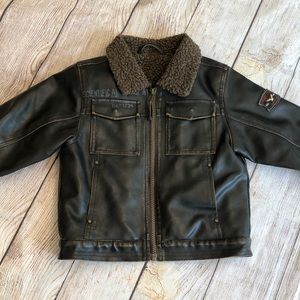 2T Hawke & Co bomber/pilot jacket. Brown. GUC